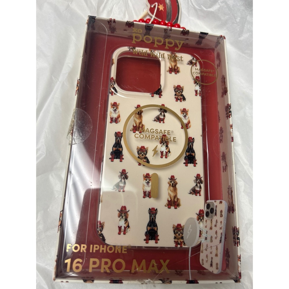 XO Poppy Wild Wild West Dog Cowboy iPhone 16 Pro Max MagSafe Case New